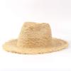 FF Men's Summer Hand-Knit Flat Along The Lafite Straw Hat, Travel Leisure Adjustable Beach Hat, Holiday Sun Hat (Color : Khaki) view 1