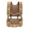 JINJULI Tactical MOLLE Battle Belt + Military Battle Belt Harness Load Bearing H-Harness Patrol Belt For Outdoor Activities (Tan) view 1