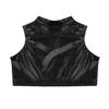 FEESHOW Big Girls' Metallic Racer Back Sports Bra Tops Gymnastics Ballet Dance Stage Performance Crop Tops Tank Black 11-12 view 4