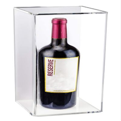 Acrylic Display Case with White Back & Wall Mount Vertical or Horizontal Display Cases for Figures & Memorabilia, Wall Mounted Display Case Clear Showcase Dim: 5.5" L x 5.5" W x 13.25" H (A017-WB-WM)