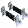 Ader 16'' Dumbbell Handles Rubber Black Grip w/Collars view 1