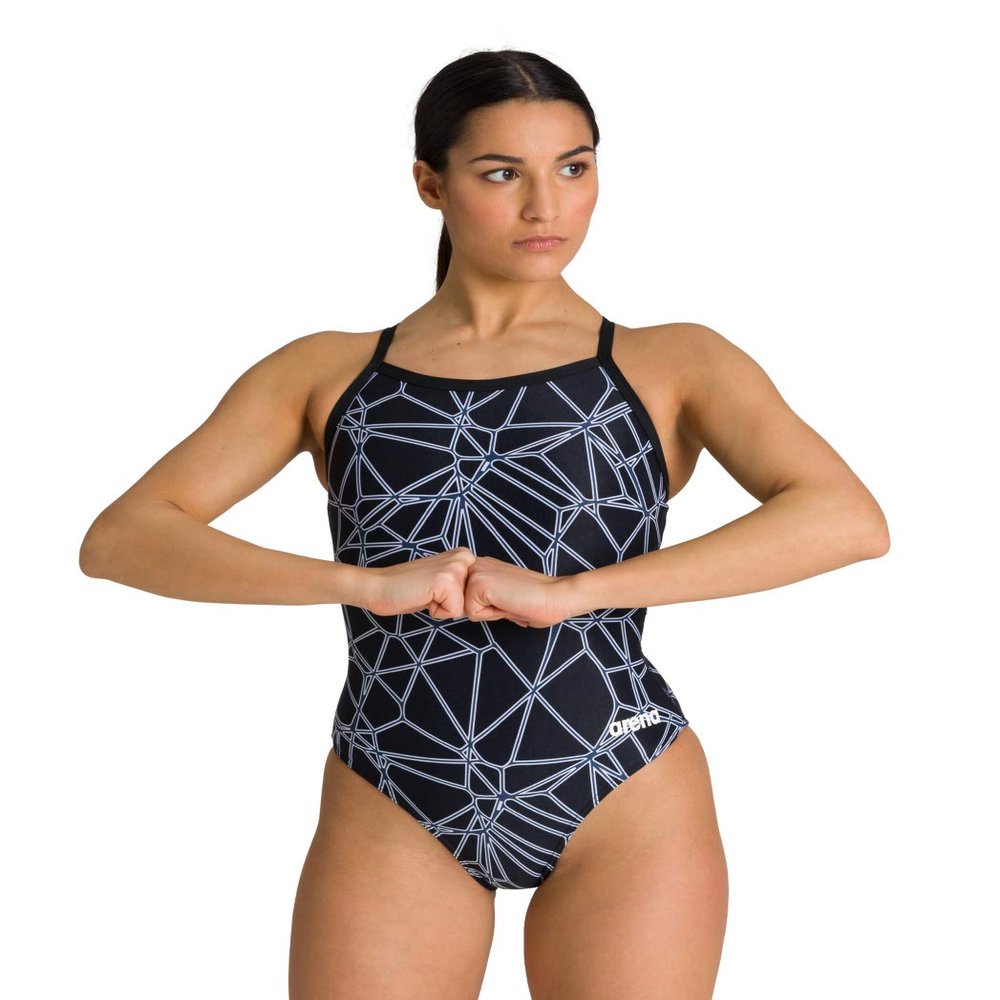 arena Carbonics Pro Light Drop Back Maxlife One Piece Swimsuit, Black - Black, 22