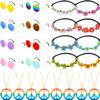 Frienda 24 Pcs Hippie Costume Accessories Set Boho Peace Sign Necklaces Daisy Sunflower Headbands Retro Sunglasses 60s 70s Party Favors Decor for Groovy Party Girls Birthday Supplies view 1