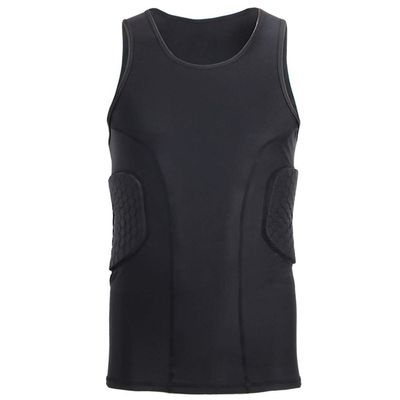 Men's Padded Football Protective Gear Set Training Suit Padded Vest for Soccer Basketball Paintball Rib Protector