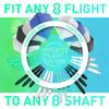 Target Darts 8 Flight Clear Intermediate+ 29.5mm Dart Shafts Spin Version view 4