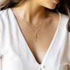 Befettly Women 14k Gold Filled Polished Layered Cross Necklace view 4