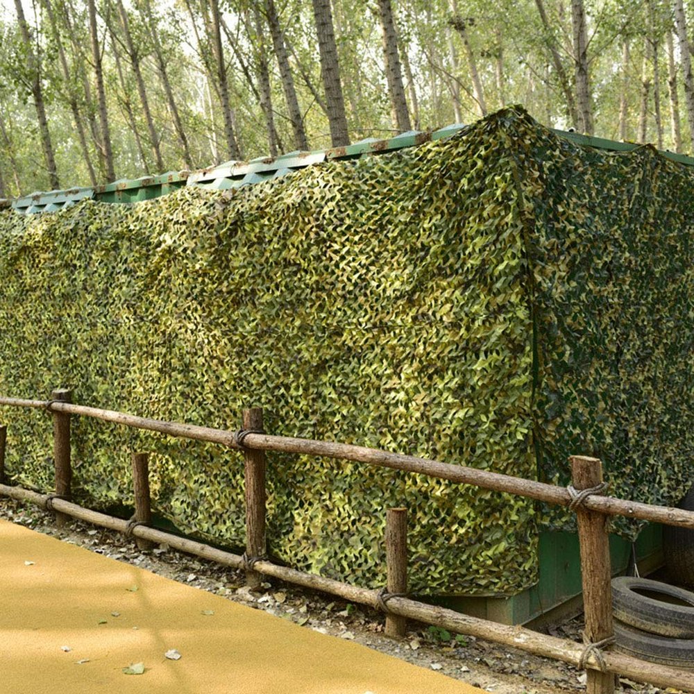LIYFF-Tarps Camouflage Net Military Woodland Camo Netting UV Resistant Shade Hunting Blind Shooting Camping Outdoor Jungle Photography Sunscreen Netting Theme Party Decoration