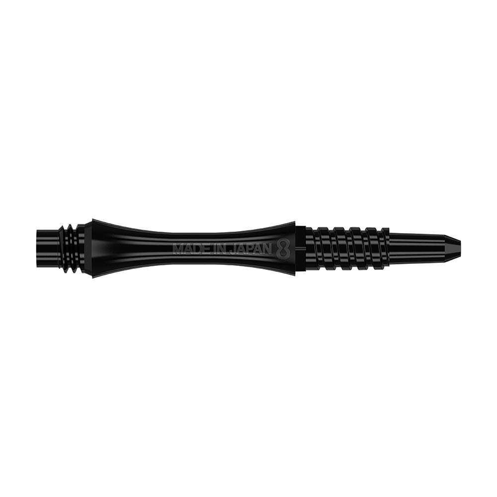 8 Flight Black Fixed Shafts Moulded Flight System - Intermediate 26mm