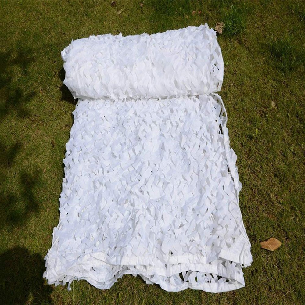 LIYFF-Tarps Woodland Camouflage Netting,Jungle Military White Camo Net Sunscreen Nets for Wildlife Hunting, Photography, Car Sun Shade, Leisure Camping, Bars