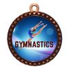 2-1/2 Inch Die-Cast Metal Award Medallion with Antique Bronze Finish and Attached 2 Inch Full Color Laminated Sport Insert. view 1