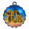 2-1/4 Inch Die-Cast Metal Award Medallion with Antique Silver Finish and Attached 2 Inch Full Color Laminated Sport Insert. view 1