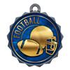2-1/4 Inch Die-Cast Metal Football Award Medals with Antique Silver Finish and Attached 2 Inch Full Color Sport Insert. EG28 (Pack of 50) view 1