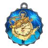 2-1/4 Inch Die-Cast Metal Award Medallion with Antique Silver Finish and Attached 2 Inch Full Color Laminated Sport Insert. view 1