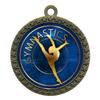 2-1/2 Inch Die-Cast Metal Award Medallion with Antique Gold Finish and Attached 2 Inch Full Color Laminated Sport Insert. view 1