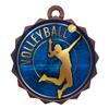 2-1/4 Inch Die-Cast Metal Award Medallion with Antique Bronze Finish and Attached 2 Inch Full Color Laminated Sport Insert. view 1