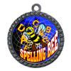 2-1/2 Inch Die-Cast Metal Award Medallion with Antique Silver Finish and Attached 2 Inch Full Color Laminated Sport Insert. view 1