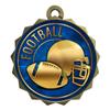 2-1/4 Inch Metal Football Award Medals with Gold Finish and Attached 2 Inch Full Color Sport Insert. EG28 (Pack of 50) view 1