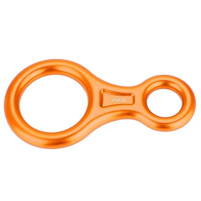 Bnineteenteam Descender,35KN Figure 8 Aluminum Alloy Descender for Rappelling Belaying Rock Climbing (Orange)