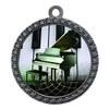 2-1/2 Inch Die-Cast Metal Award Medallion with Antique Silver Finish and Attached 2 Inch Full Color Laminated Sport Insert. view 1