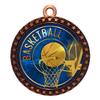 2-1/2 Inch Die-Cast Metal Award Medallion with Antique Bronze Finish and Attached 2 Inch Full Color Laminated Sport Insert. view 1