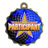 2-1/4 Inch Die-Cast Metal Award Medallion with Antique Gold Finish and Attached 2 Inch Full Color Laminated Sport Insert. view 1