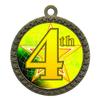 2-1/2 Inch Die-Cast Metal Award Medallion with Antique Gold Finish and Attached 2 Inch Full Color Laminated Sport Insert. view 1
