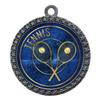 2-1/2 Inch Die-Cast Metal Tennis Medal Award Medallion with Antique Silver Finish and Attached 2 Inch Full Color Laminated Sport Insert Medals Trophy view 1