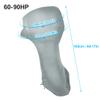 uxcell 600D Oxford Cloth Motor Full Outboard Boat Engine Cover Waterproof Boat Motor Cover Fit Up to 60-90HP view 3