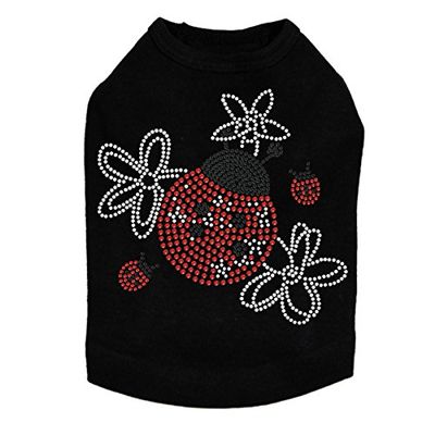 Daisies with Lady Bugs - Dog Shirt, 4XL Black