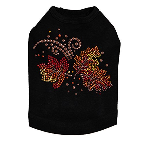 Fall Leaves # 1 - Dog Shirt, L Black