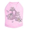 Pink Ribbon with Flowers - Dog Shirt, 2XL Pink view 1
