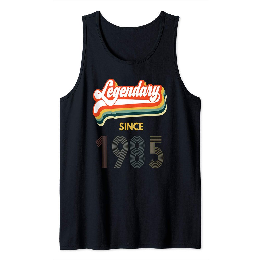 34th Birthday Legendary Since 1985 Vintage Retro Men Women Tank Top