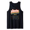34th Birthday Legendary Since 1985 Vintage Retro Men Women Tank Top view 1