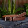 Bullhide Belts Mens Leather Belt for Casual Dress, 1.50" Wide, Brown, 44 Inches view 2
