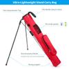 Golf Bag, Lightweight Golf Club Bags with Stand and Strap, Pitch and Putt Golf Bag 2 Way Driver Golf Bags, (Red) view 2