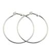 Clip On Big Large Fake Hoop Earrings for Women Non Pierced No Piercing Ear Fashion Huggie Hoops Jewelry Gifts (90mm Silver) view 1