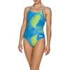 ARENA Palm Forest Challenge Back MaxLife One Piece Swimsuit, Blue - Green, 22 view 2