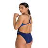 arena Women's Spraypaint Challenge Back MaxLife One Piece Athletic Training Swimsuit, Navy, 22 view 4