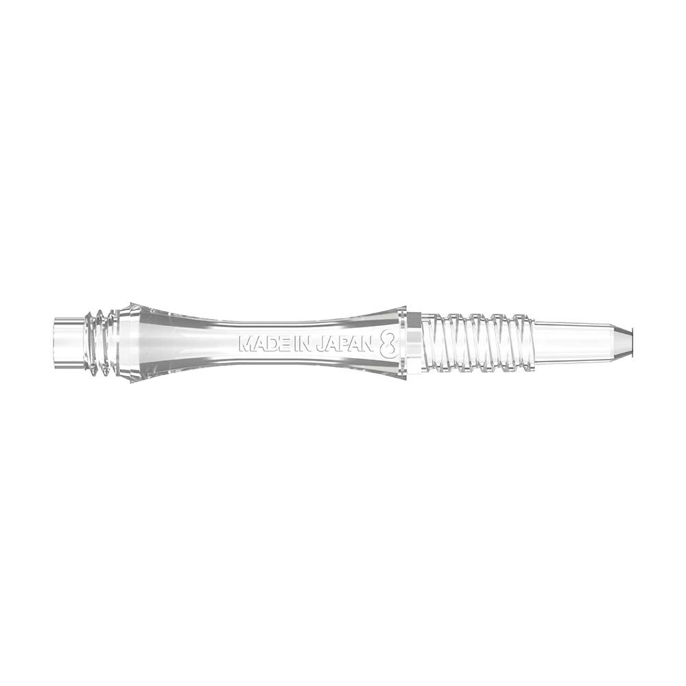 8 Flight Clear Fixed Shafts Moulded Flight System - Medium 33mm