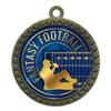 2-1/2 Inch Die-Cast Metal Award Medallion with Antique Gold Finish and Attached 2 Inch Full Color Laminated Sport Insert. view 1