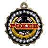 2-1/4 Inch Die-Cast Metal Award Medallion with Antique Gold Finish and Attached 2 Inch Full Color Laminated Sport Insert. view 1
