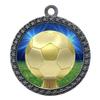 2-1/2 Inch Die-Cast Metal Award Medallion with Antique Silver Finish and Attached 2 Inch Full Color Laminated Sport Insert. view 1