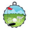 2-1/4 Inch Die-Cast Metal Award Medallion with Antique Silver Finish and Attached 2 Inch Full Color Laminated Sport Insert. view 1