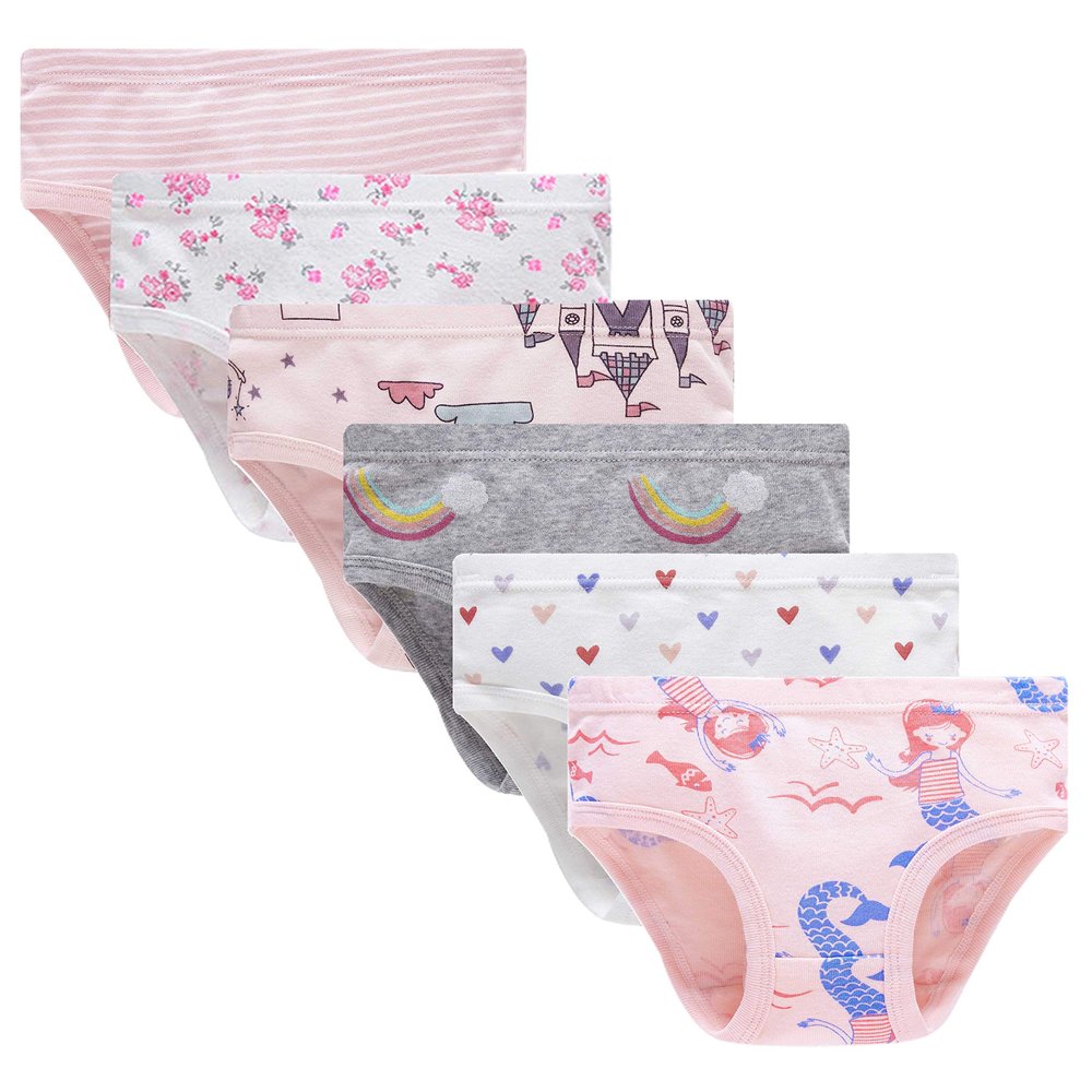 Barara King Soft 100% Cotton Panties Big Girls' Undies Assorted Underwear (Pack of 6) Size 12