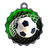 2-1/4 Inch Die-Cast Metal Award Medallion with Antique Silver Finish and Attached 2 Inch Full Color Laminated Sport Insert. view 1