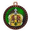 2-1/2 Inch Die-Cast Metal Award Medallion with Antique Bronze Finish and Attached 2 Inch Full Color Laminated Sport Insert. view 1