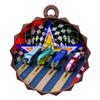2-1/4 Inch Die-Cast Metal Award Medallion with Antique Bronze Finish and Attached 2 Inch Full Color Laminated Sport Insert. view 1