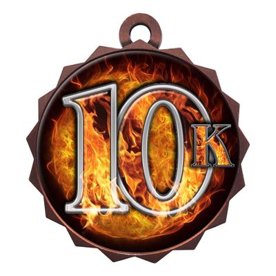 2-1/4 Inch Die-Cast Metal Award Medallion with Antique Bronze Finish and Attached 2 Inch Full Color Laminated Sport Insert.