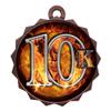 2-1/4 Inch Die-Cast Metal Award Medallion with Antique Bronze Finish and Attached 2 Inch Full Color Laminated Sport Insert. view 1