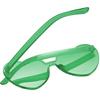 Maxdot Heart Shape Sunglasses Rimless Transparent Heart Glasses Party Favors (Green) view 4